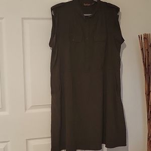 Dark olive  green cargo dress.
